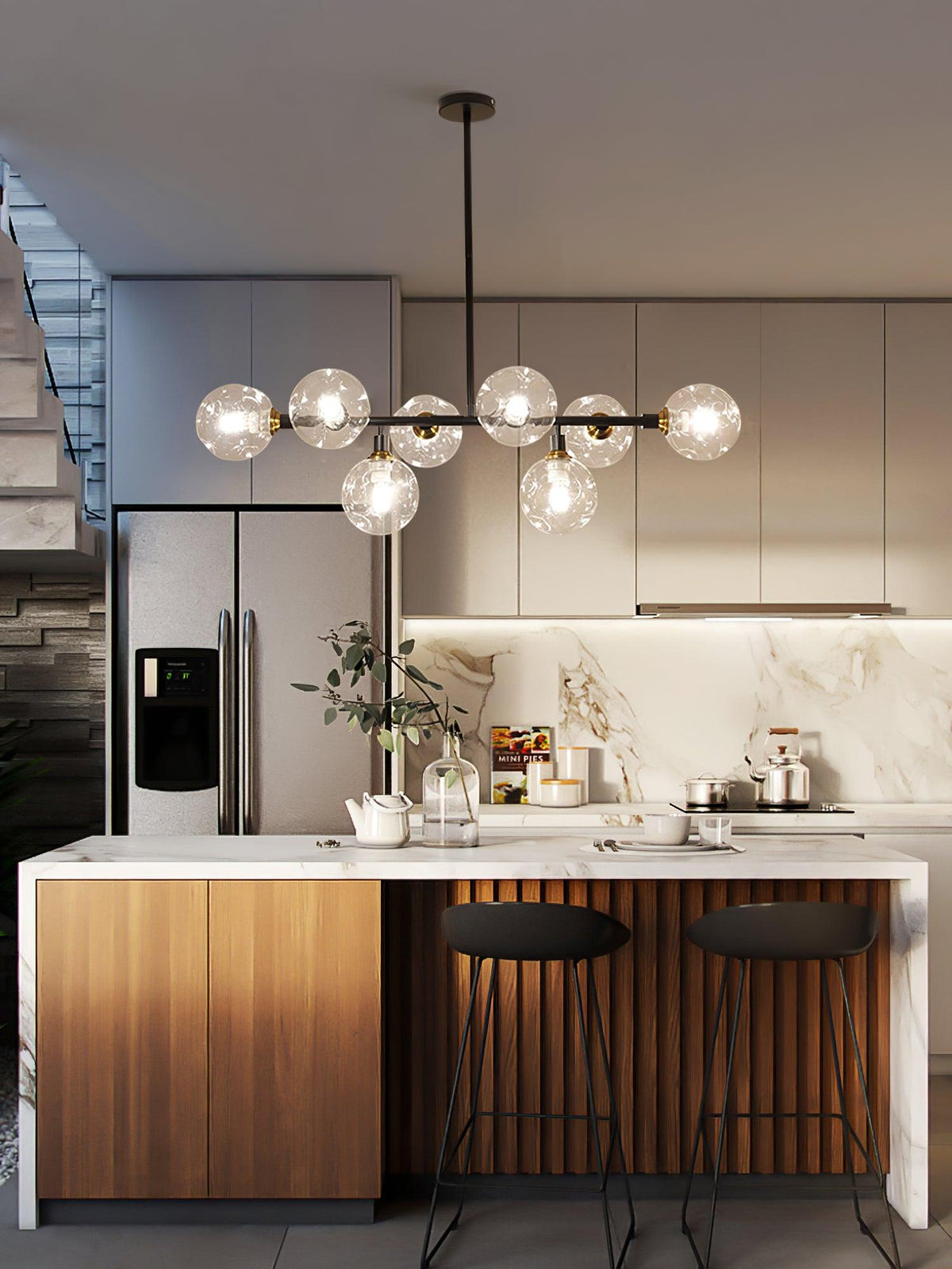 Candelabro Velaiel em vidro e metal