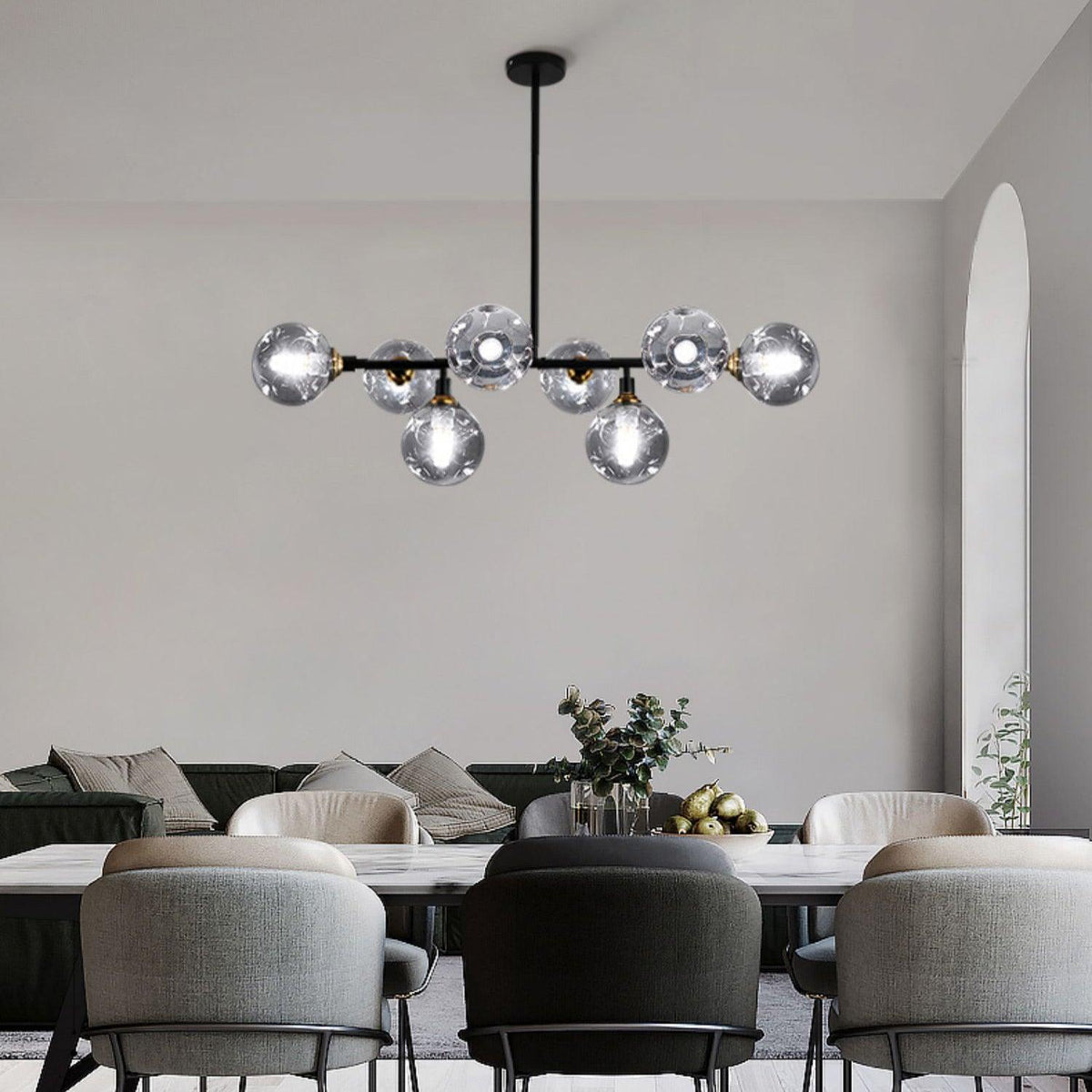 Candelabro Velaiel em vidro e metal