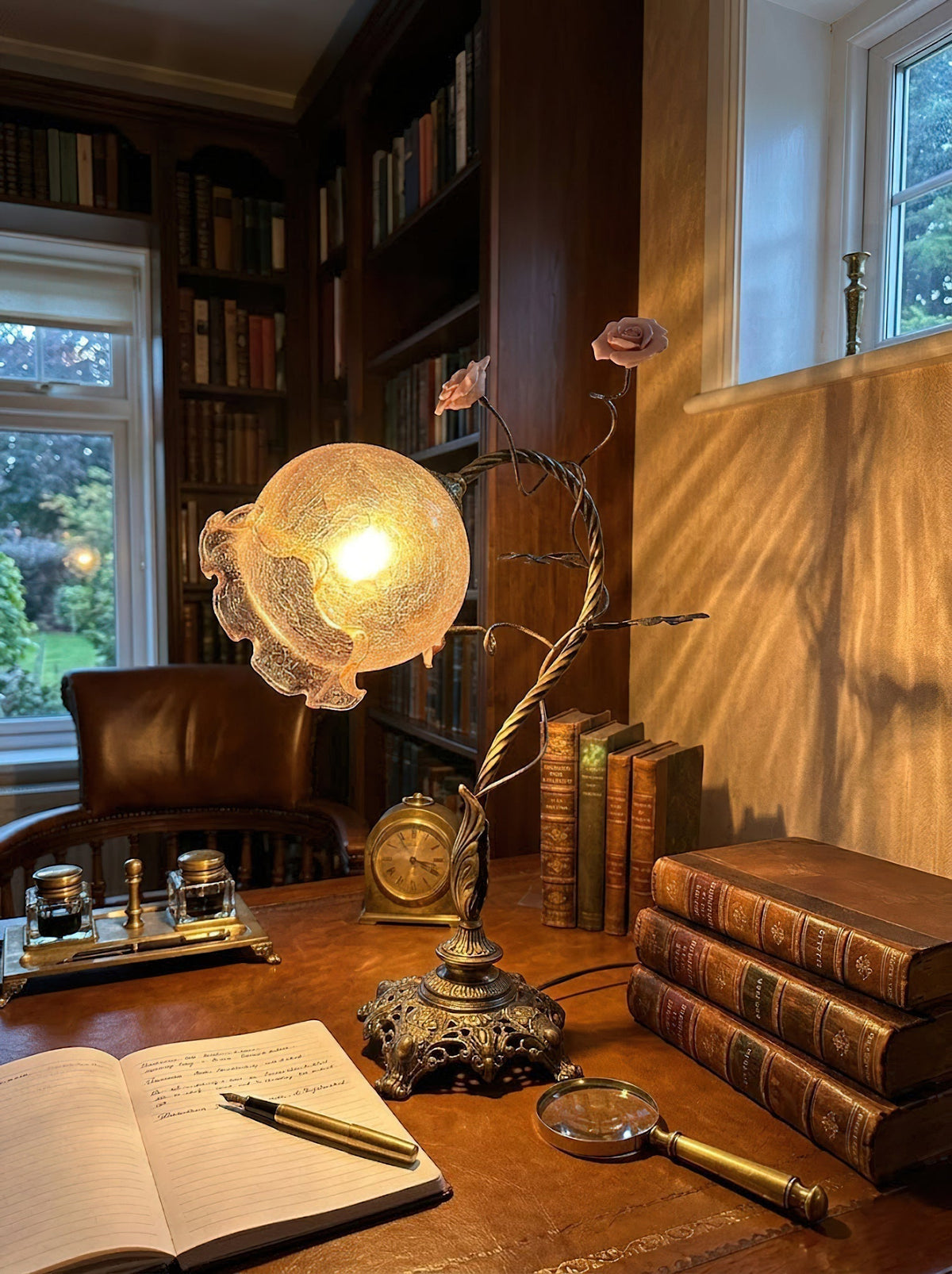 Primavera-blomstret bordlampe