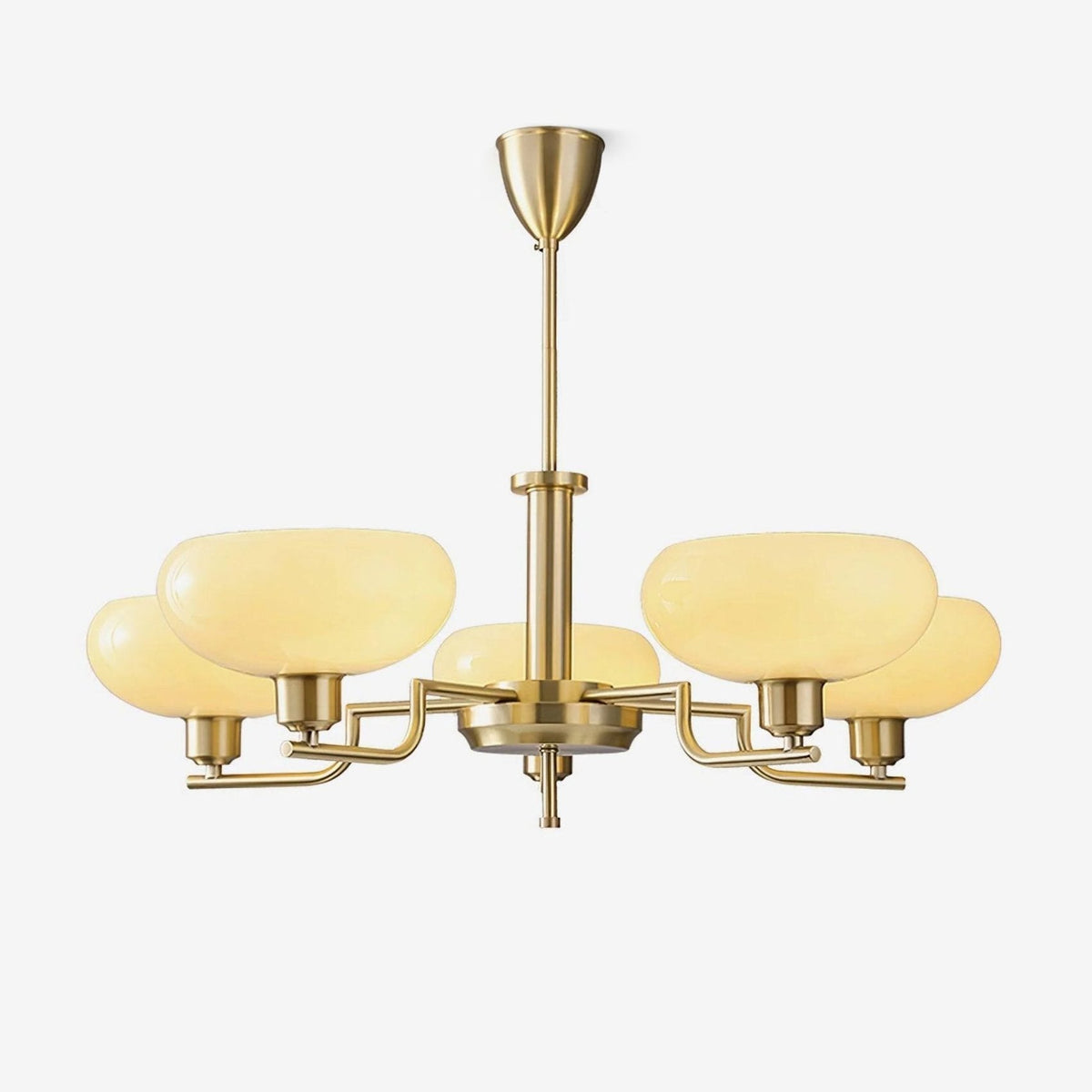 Candy-lysekrone i glas i midcentury-stil