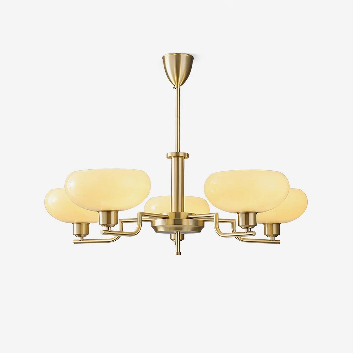 Candy-lysekrone i glas i midcentury-stil