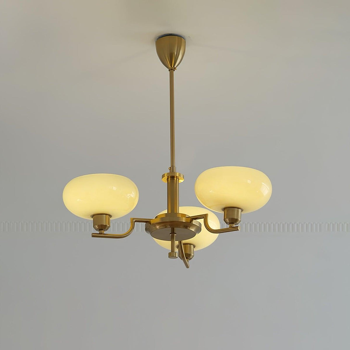 Candy-lysekrone i glas i midcentury-stil