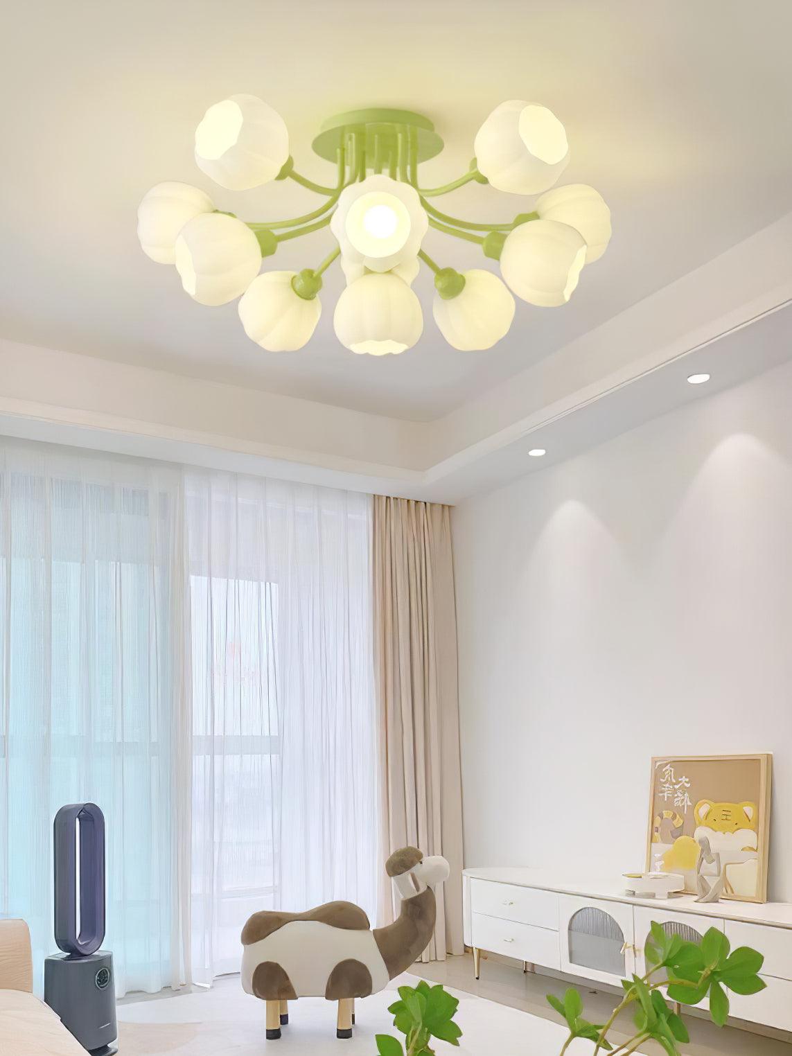 Zenorarae elegant taklampa i matchaglas