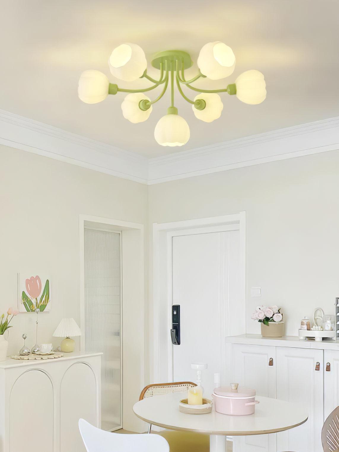 Zenorarae elegant taklampa i matchaglas