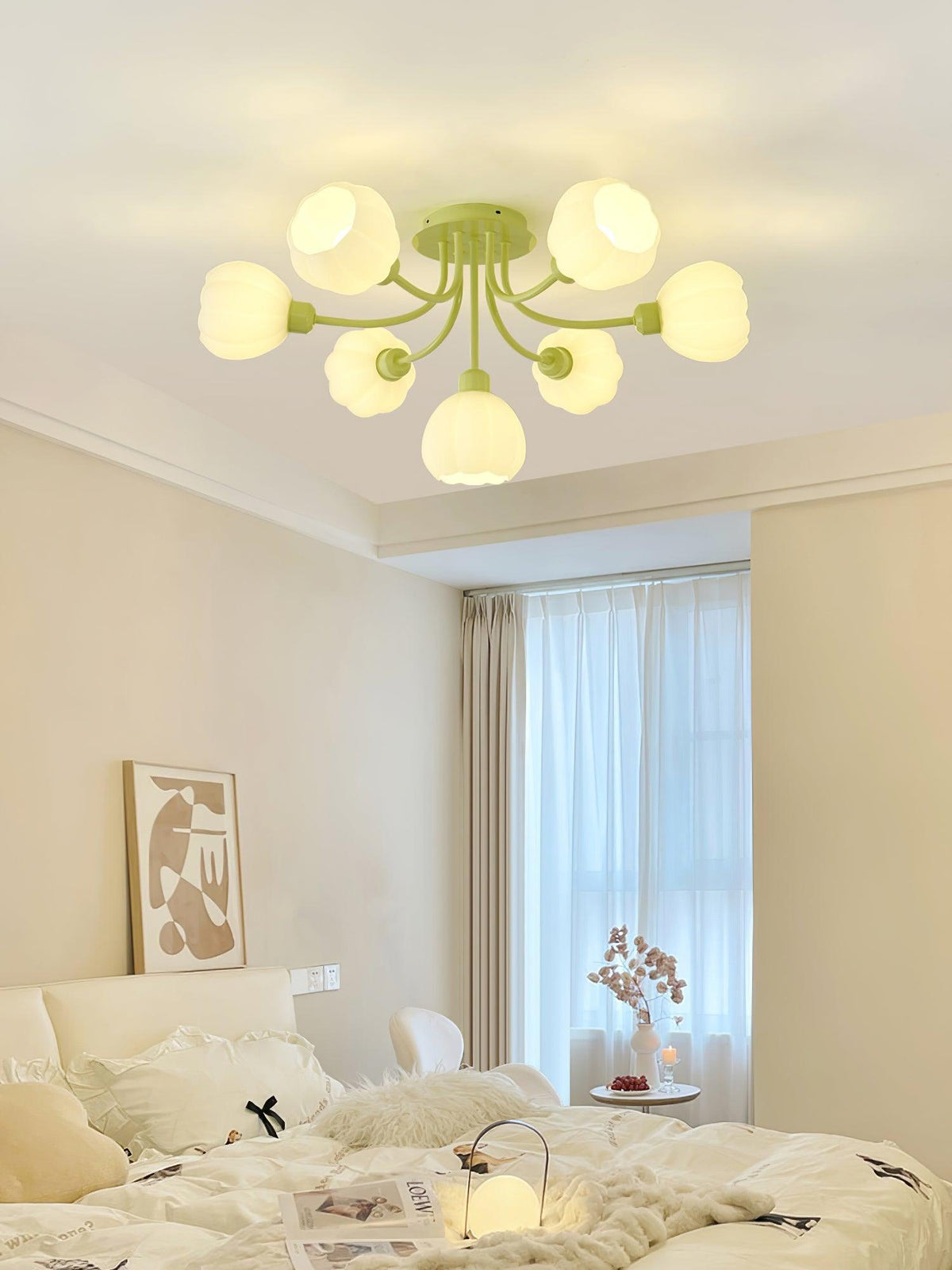 Zenorarae elegant taklampa i matchaglas
