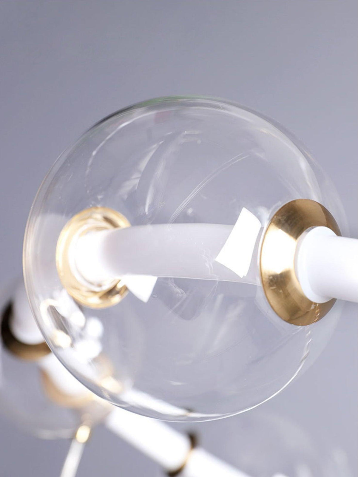 Candeeiro de teto Cera, bolha, anel transparente, contemporâneo e minimalista