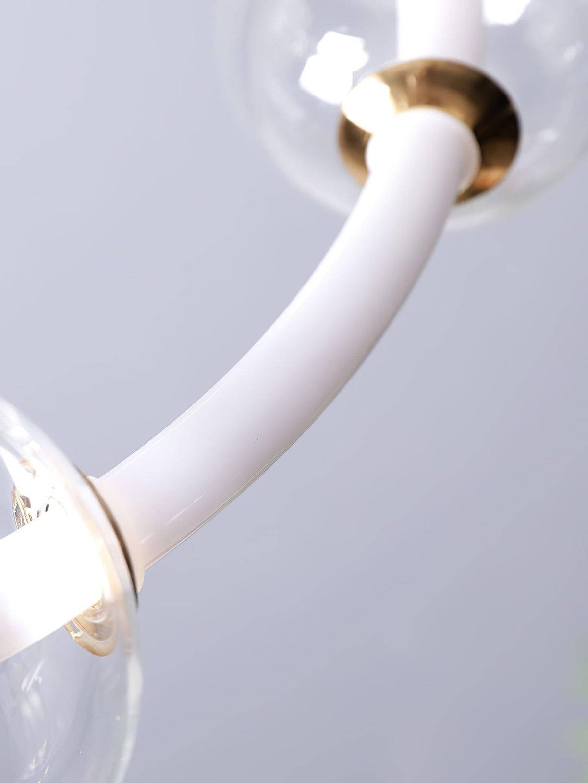 Candeeiro de teto Cera, bolha, anel transparente, contemporâneo e minimalista