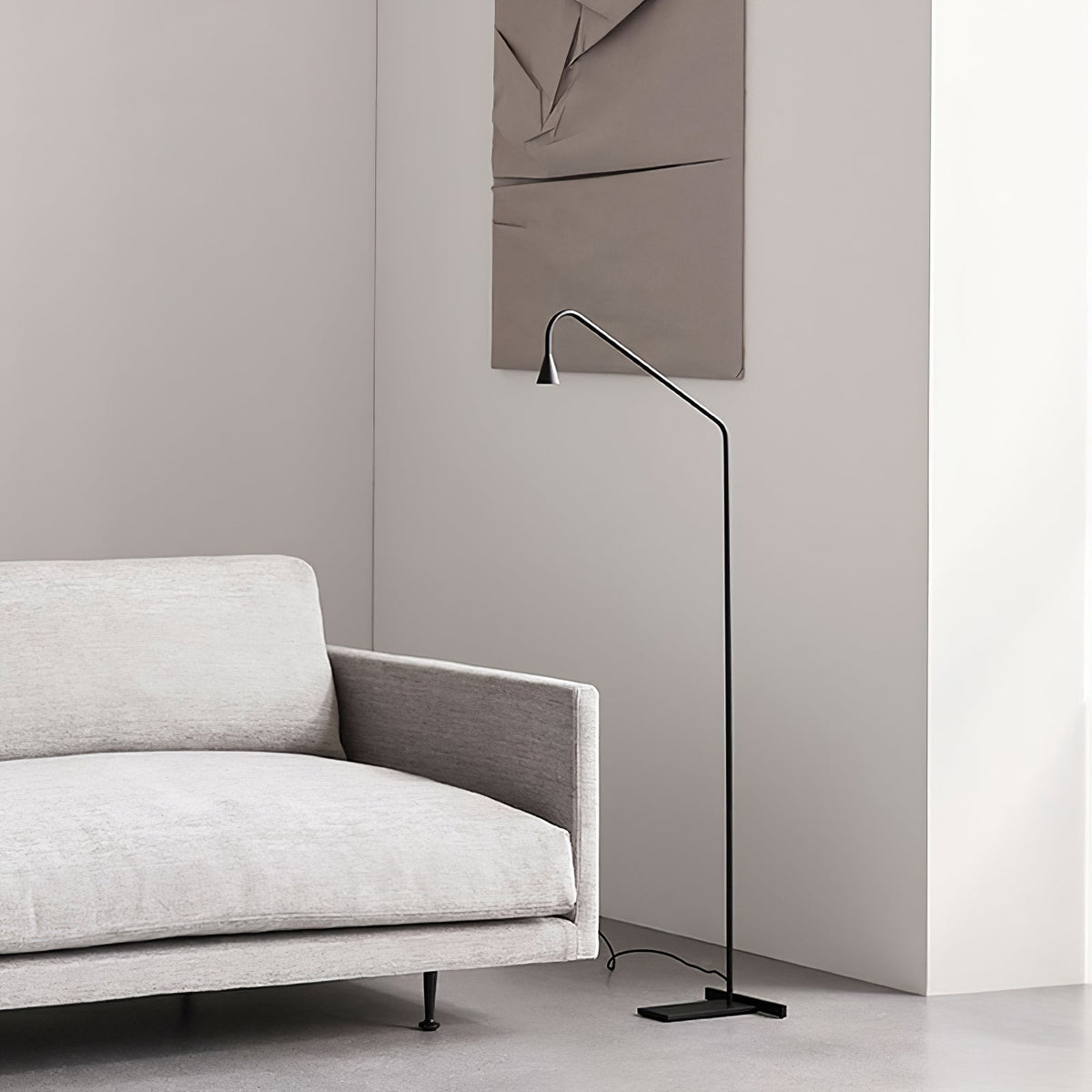 Candeeiro de pé Arc moderno dourado