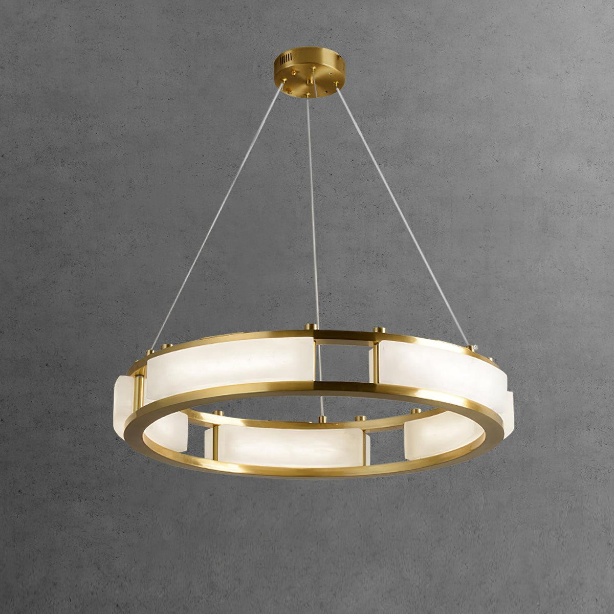 Dythan minimalistisk pendellampe med alabasterring