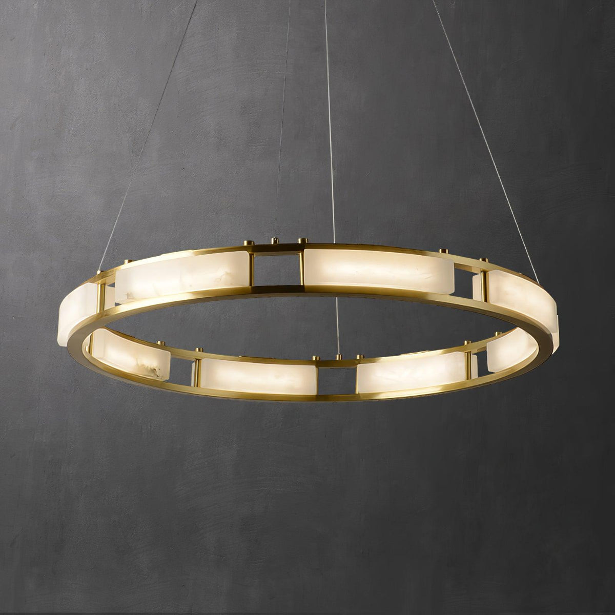 Dythan minimalistisk pendellampe med alabasterring