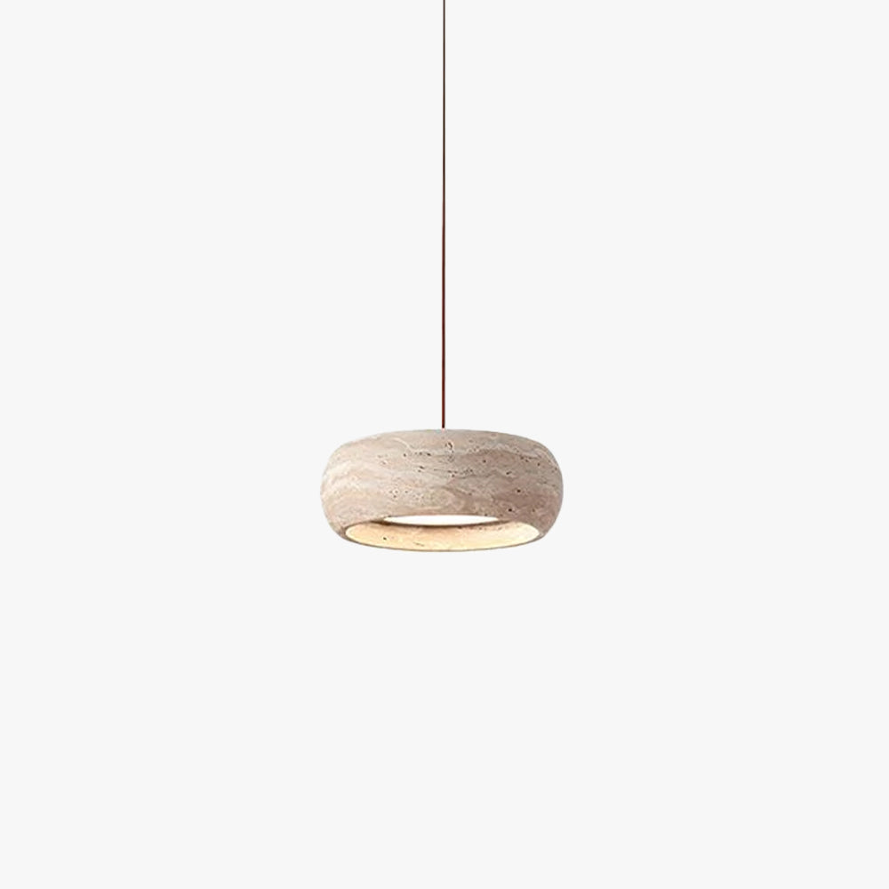 Ritta Donut-Shaped Pendant Lights Travertine