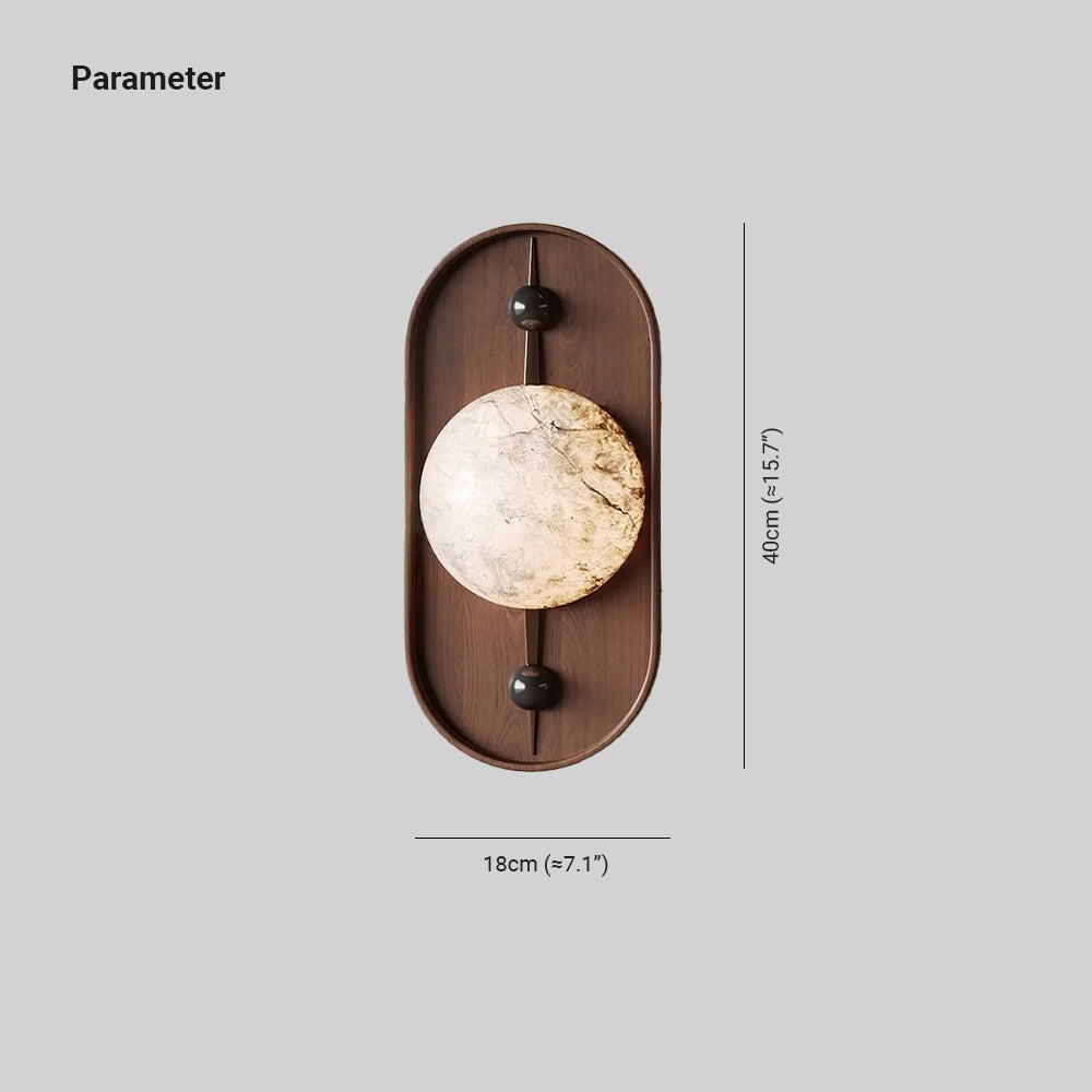 Driftwood-alabasterinen seinävalaisin, pähkinänruskea
