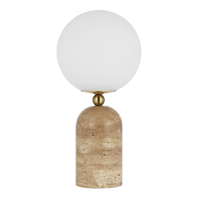 Nuvor-bordlampe i travertin