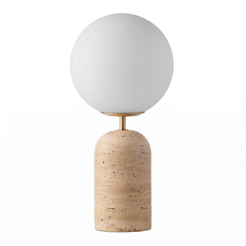 Nuvor-bordlampe i travertin