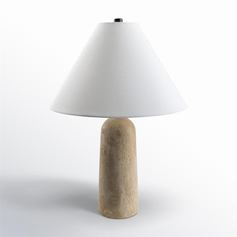 Astere-bordlampe i travertin
