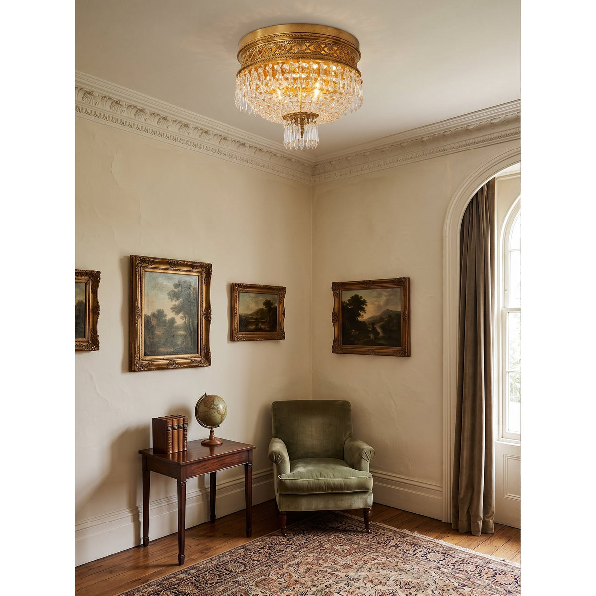 Quenmere loftslampe med plan montering