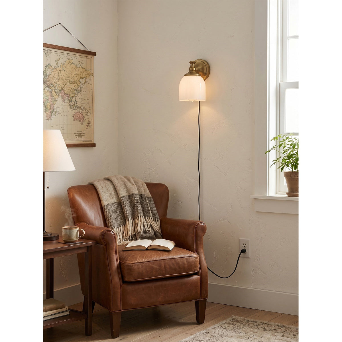 Celiaya Chart plug-in-vägglampa i glas