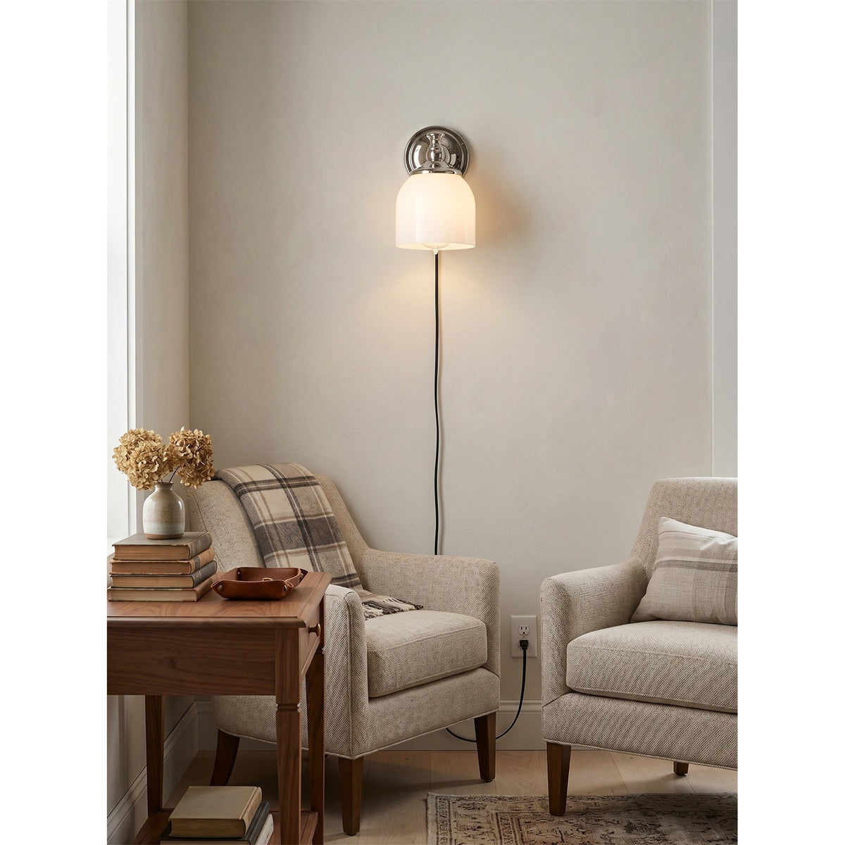 Celiaya Chart plug-in-vägglampa i glas