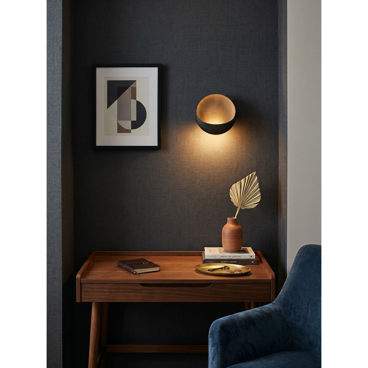 Flindt rund vägglampa