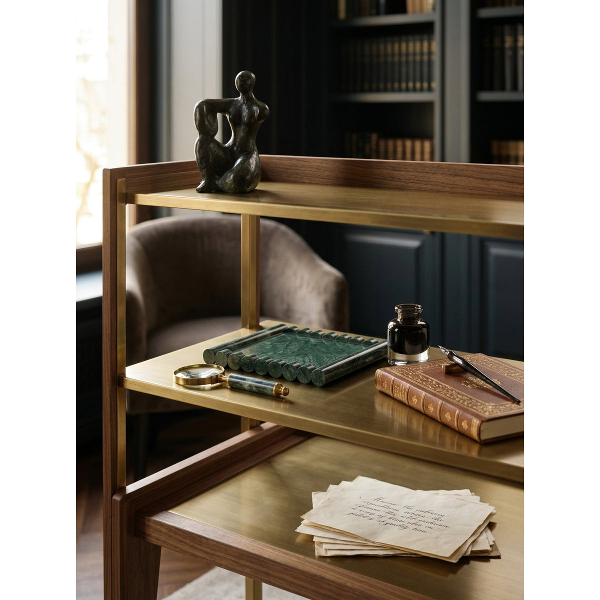 Tabuleiro Wave de mármore Casterhurst