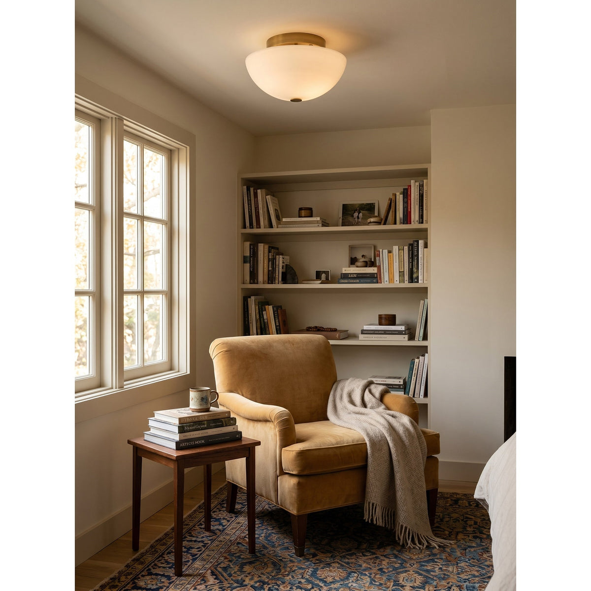 Rivirelle-kuppelformet flush-loftslampe