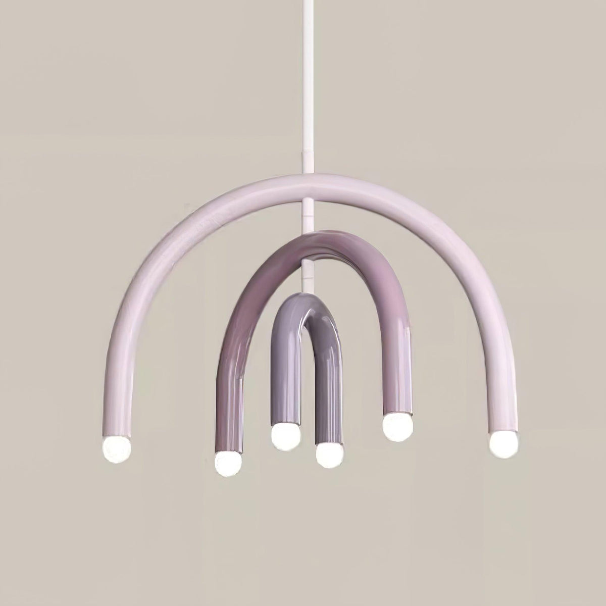 Candeeiro suspenso Rainbow moderno em metal, arqueado, para a sala de estar e de jantar