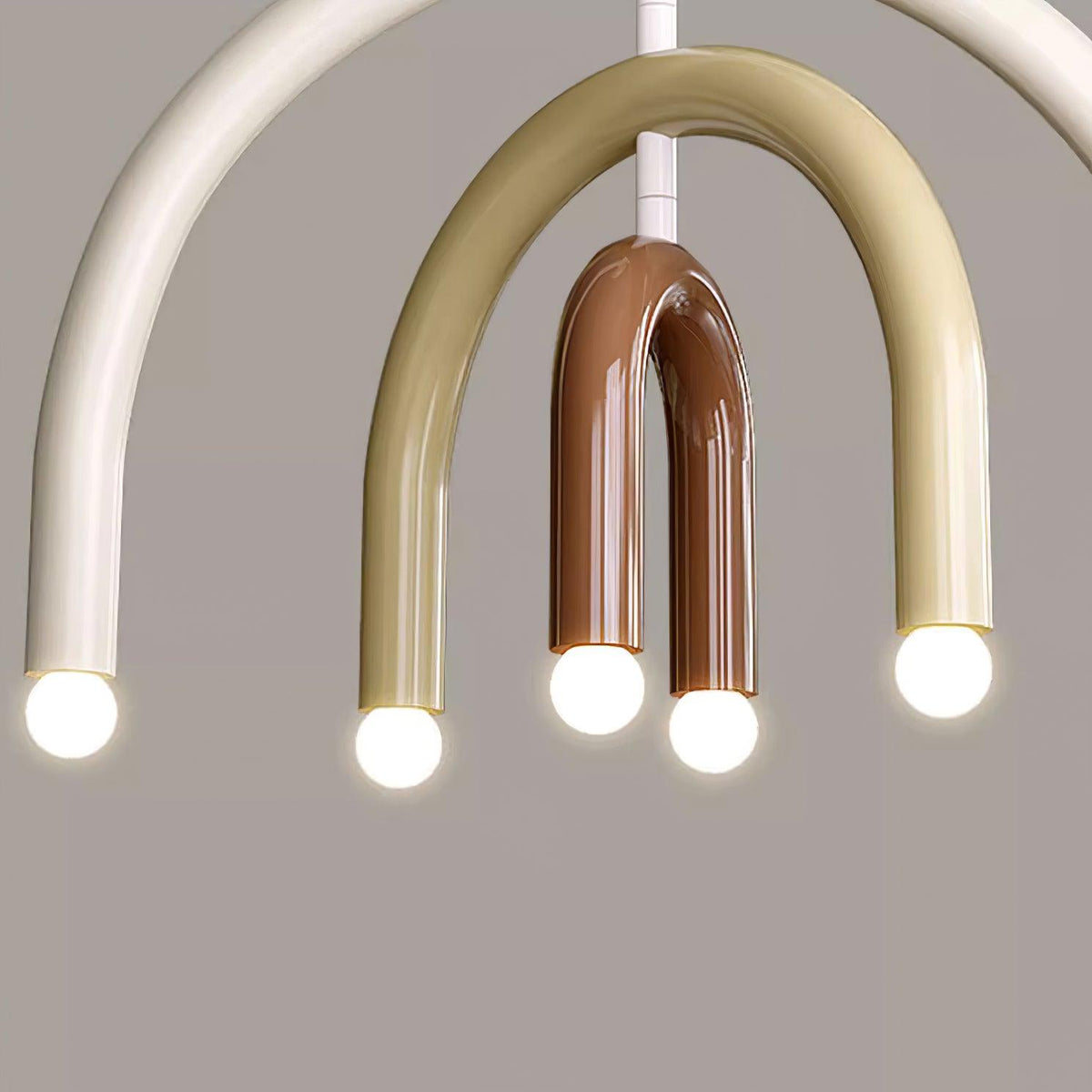 Candeeiro suspenso Rainbow moderno em metal, arqueado, para a sala de estar e de jantar