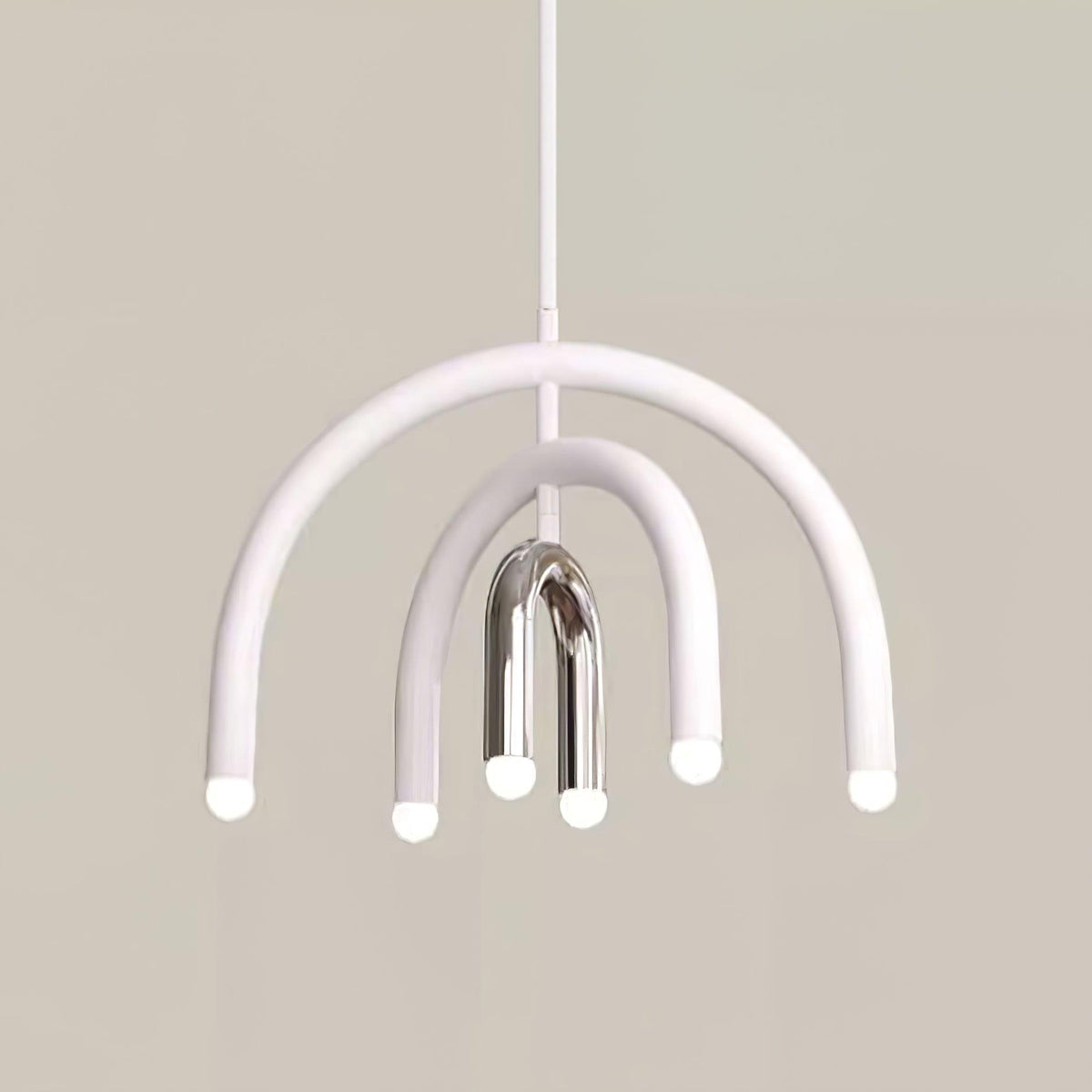 Candeeiro suspenso Rainbow moderno em metal, arqueado, para a sala de estar e de jantar