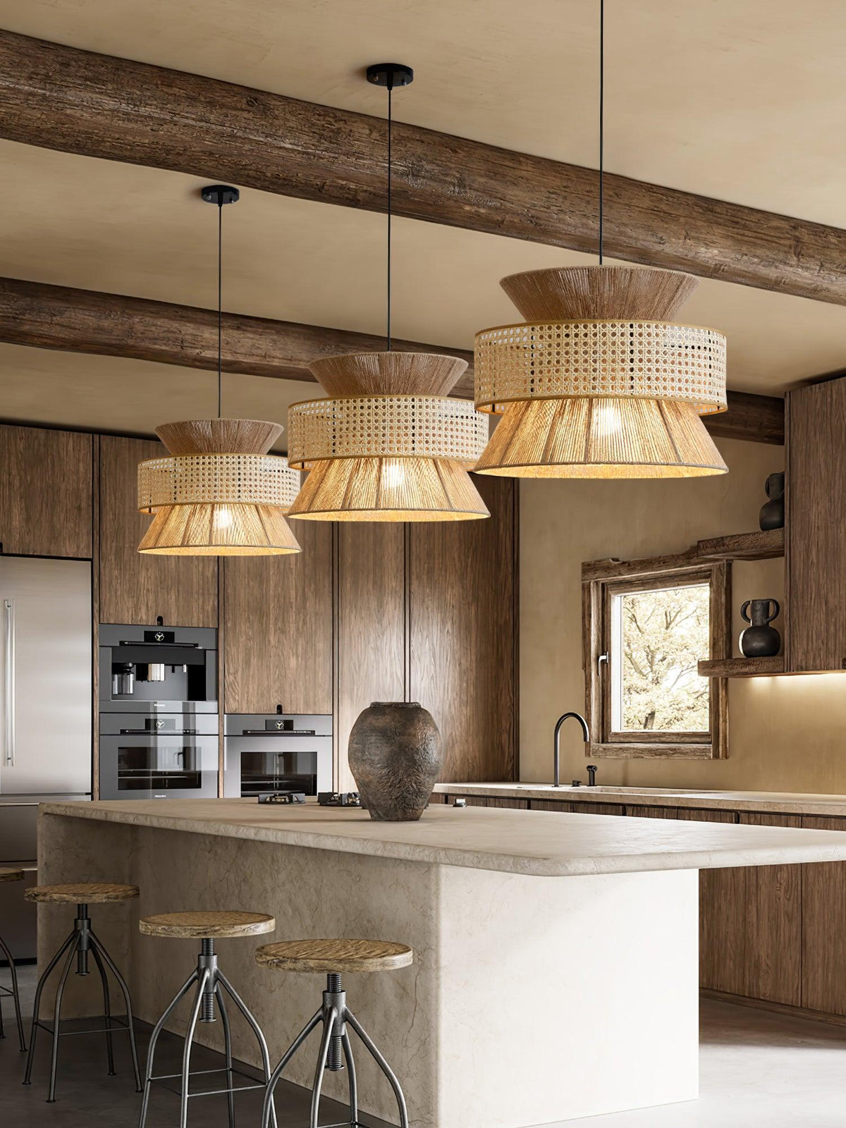 Aria boheme-pendellampe i bambus