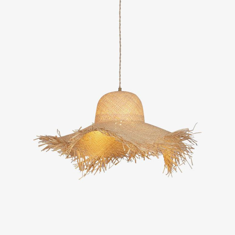 Vocan vintage pendellampe i rattan