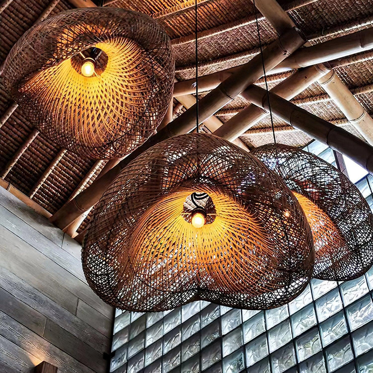 Averon vintage pendellampe i rattan