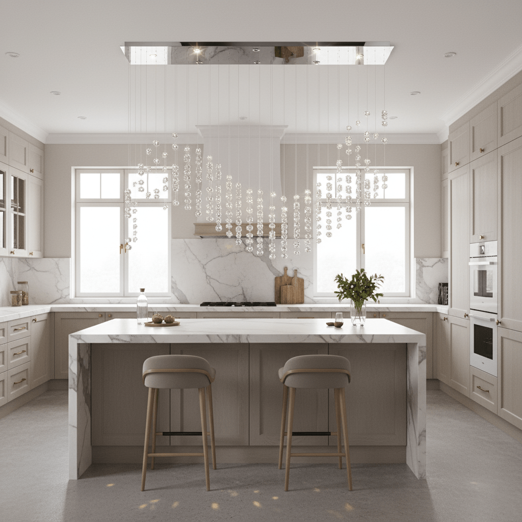 Candeeiro de teto OreStone Grand em cristal de quartzo personalizável