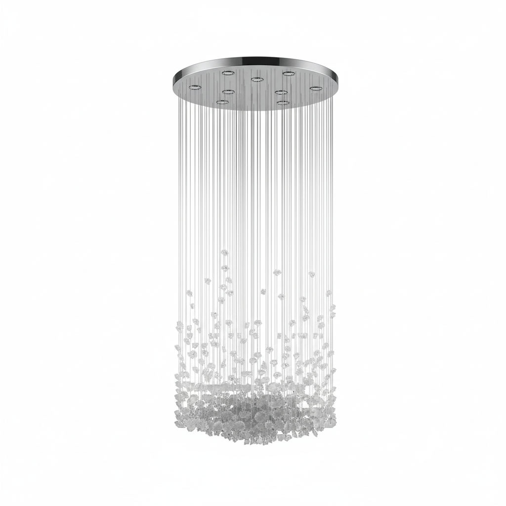Candeeiro de teto OreStone Grand em cristal de quartzo personalizável