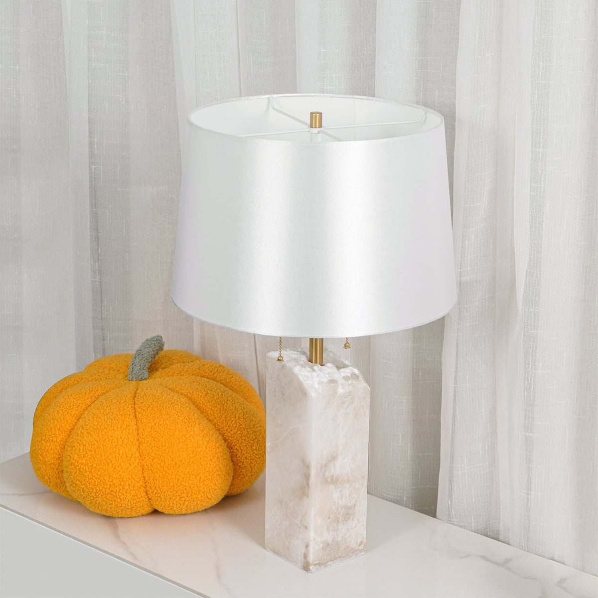 Candeeiro de mesa minimalista em alabastro Gaveth