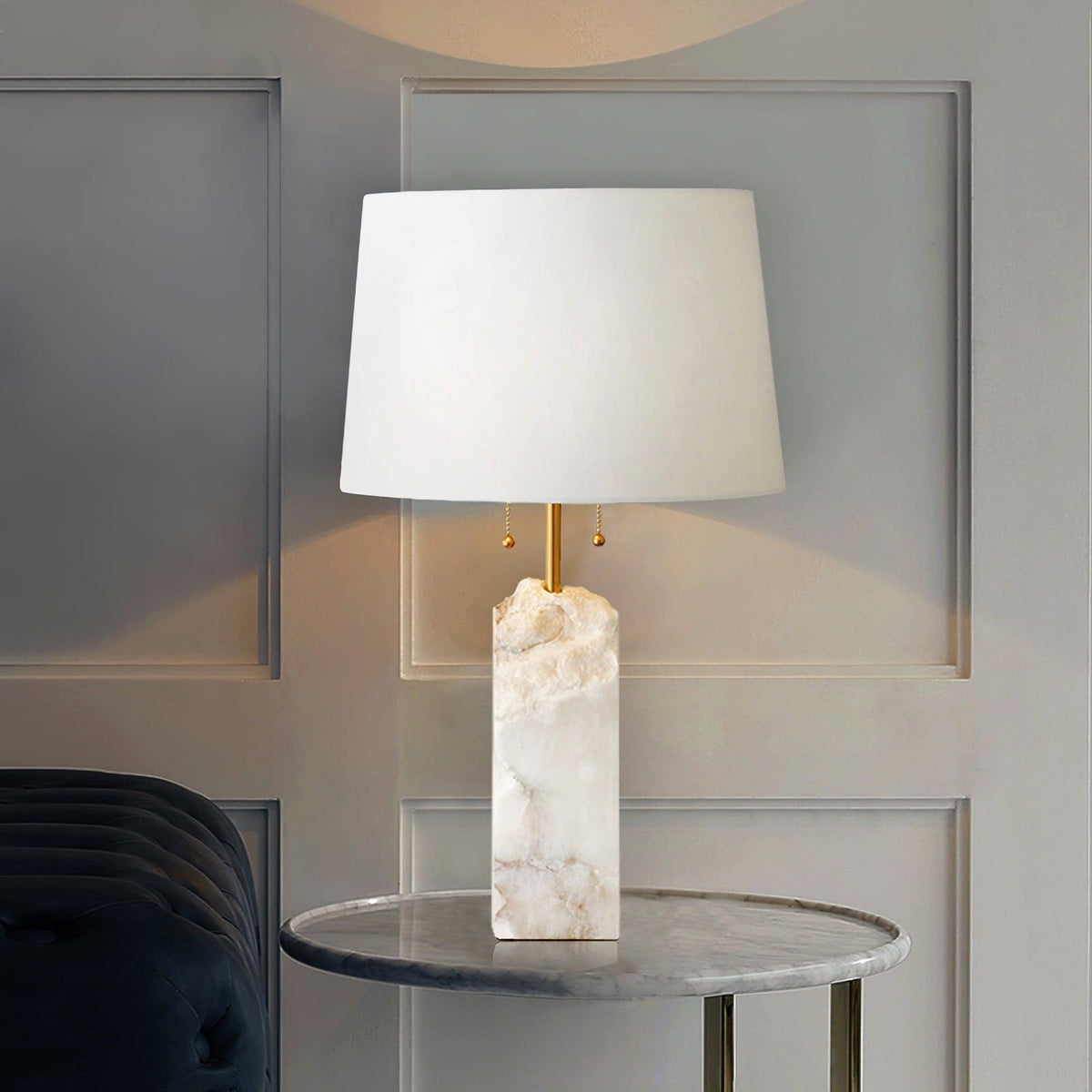 Candeeiro de mesa minimalista em alabastro Gaveth