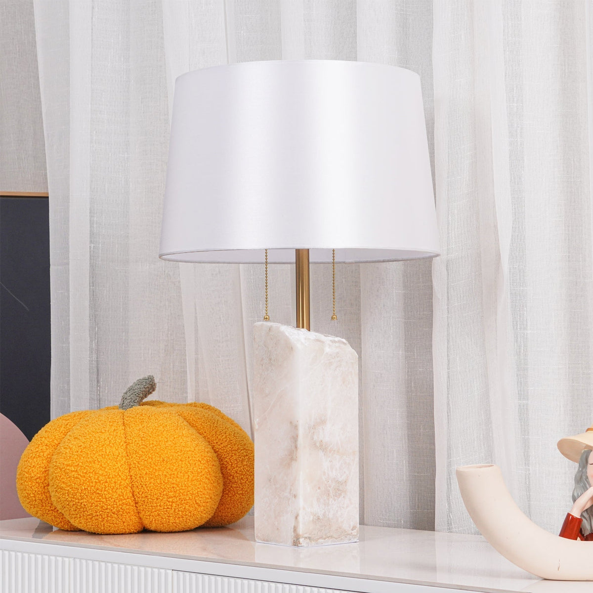 Candeeiro de mesa minimalista em alabastro Gaveth