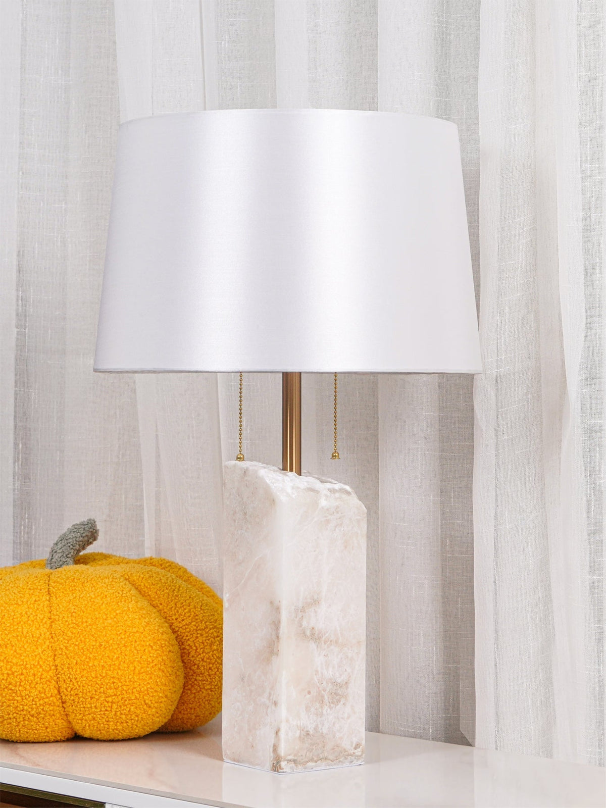 Candeeiro de mesa minimalista em alabastro Gaveth