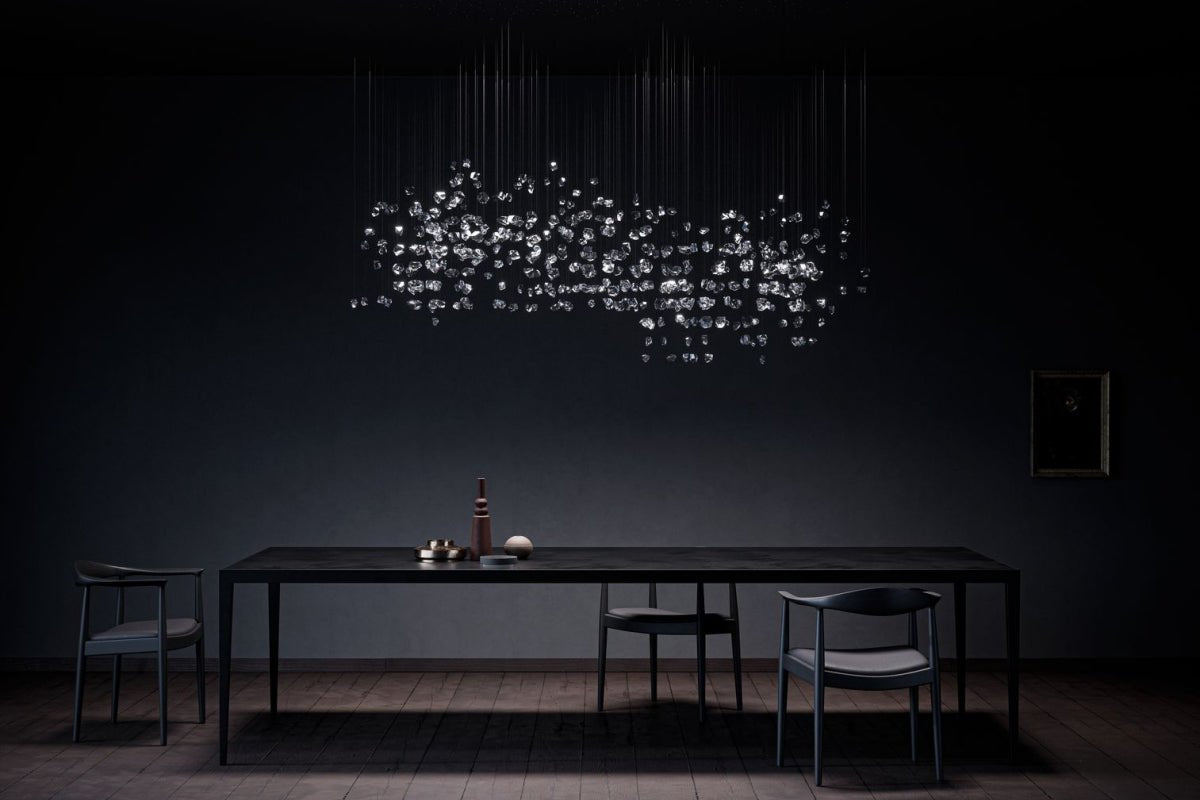 Candeeiro de teto OreStone Grand em cristal de quartzo personalizável