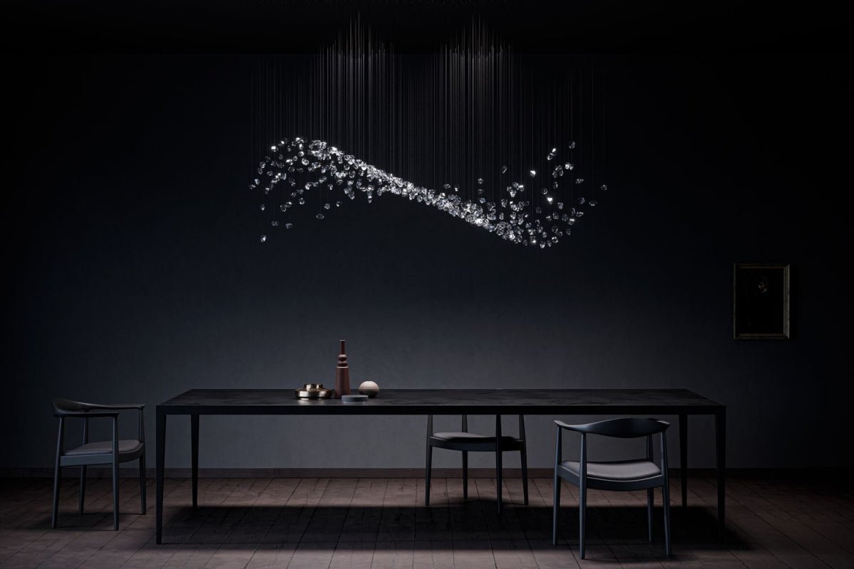 Candeeiro de teto OreStone Grand em cristal de quartzo personalizável