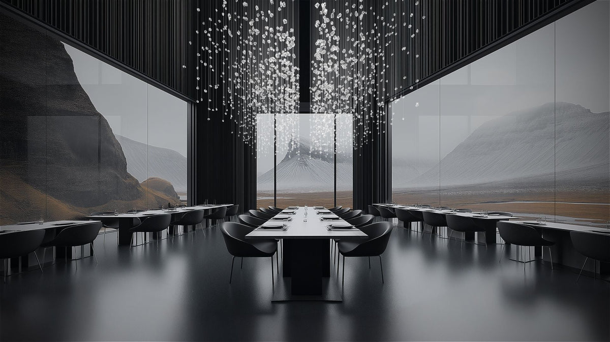Candeeiro de teto OreStone Grand em cristal de quartzo personalizável