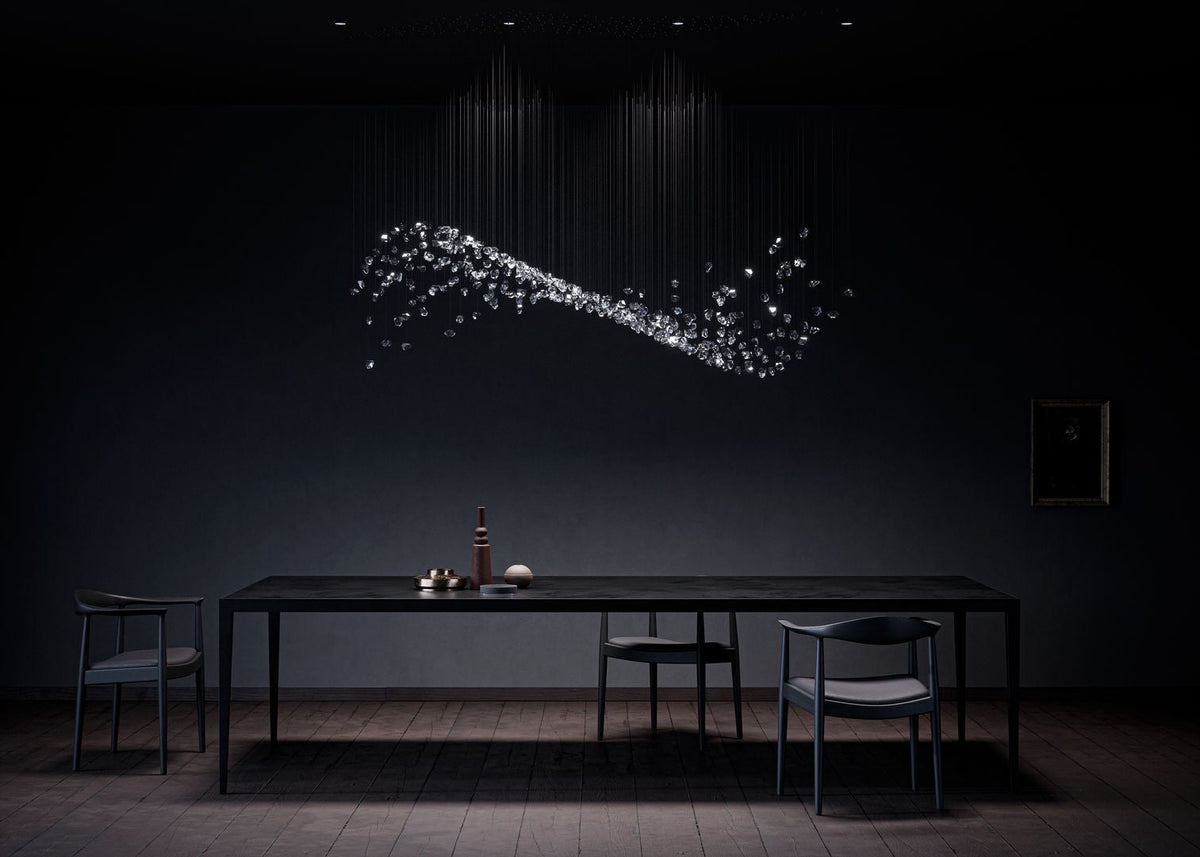 Candeeiro de teto OreStone Grand em cristal de quartzo personalizável