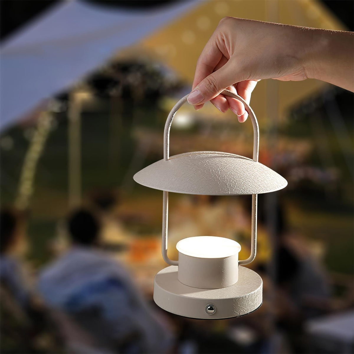 Solaran grå modern bordslampa