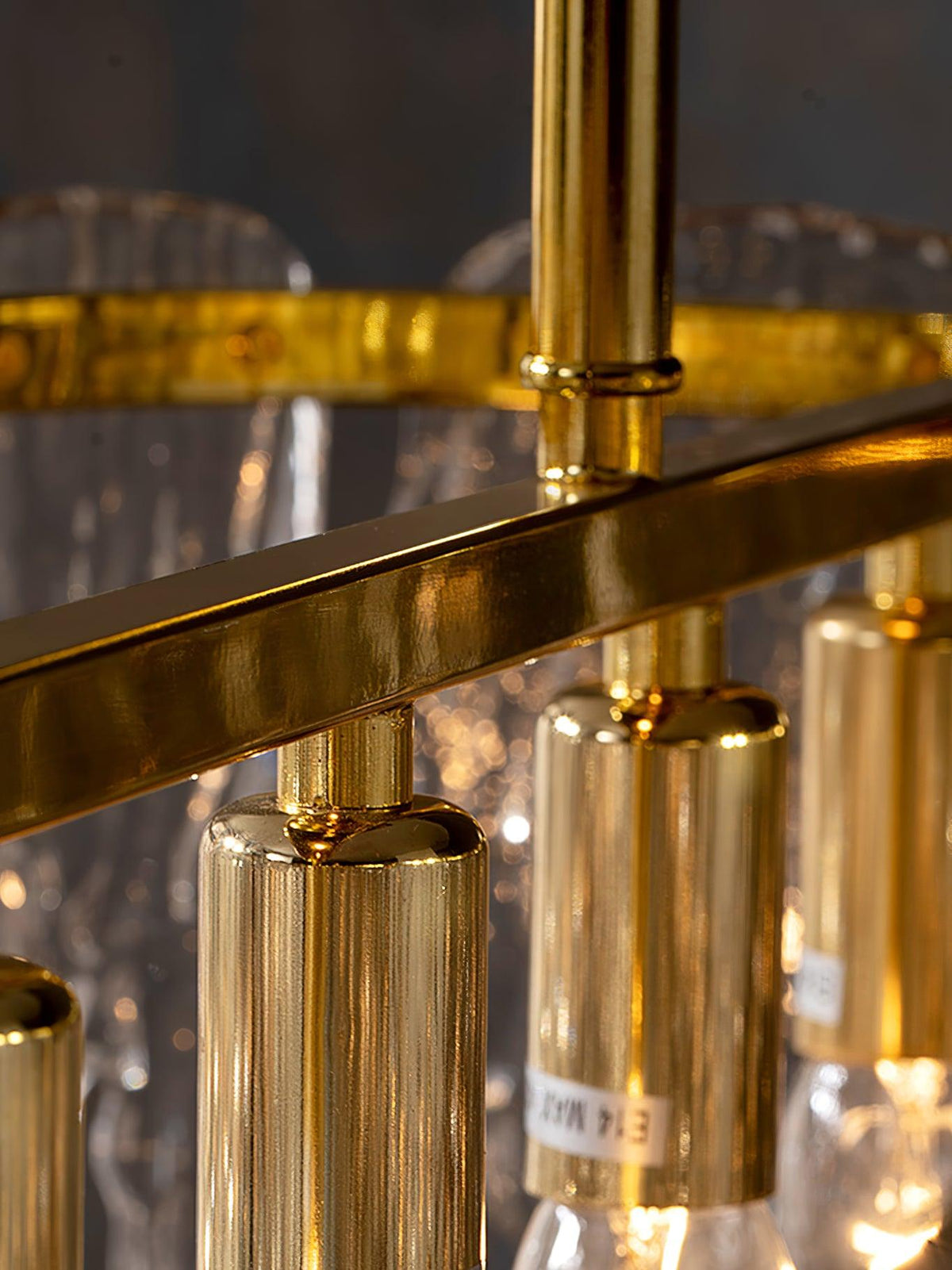 Candelabro de cristal de luxo retangular em forma de estalactite de gelo Cathaa pós-moderno