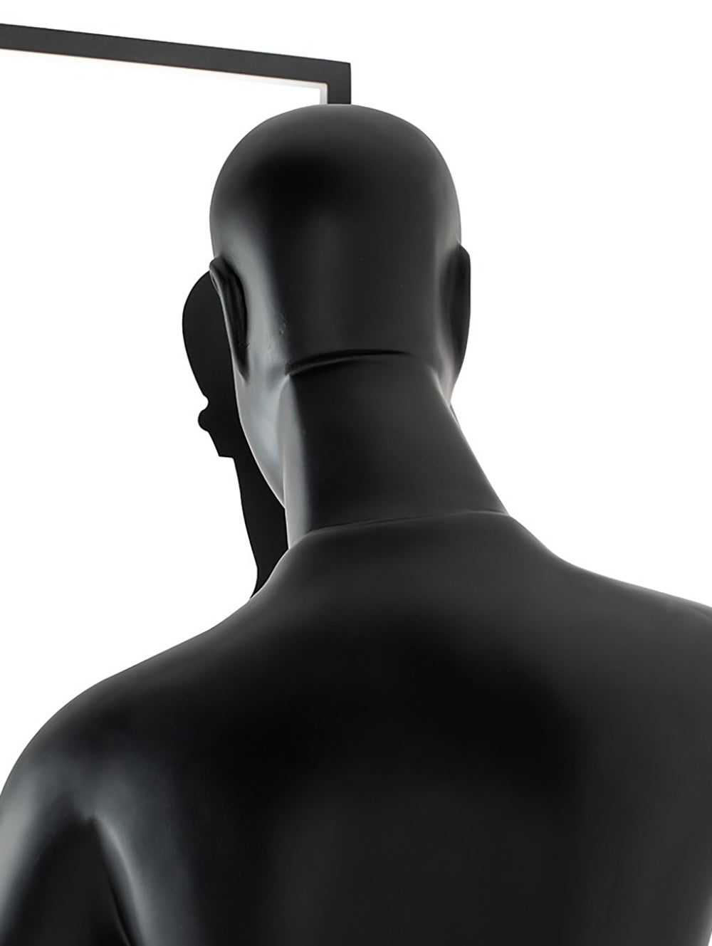 Candeeiro de pé preto escultural com espelho Onoryra