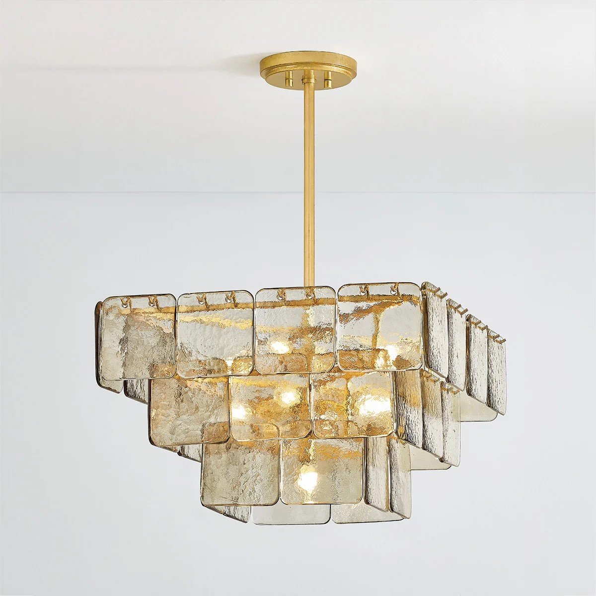 Candelabro Celaniel, vidro Piastre cor de champanhe, moderno