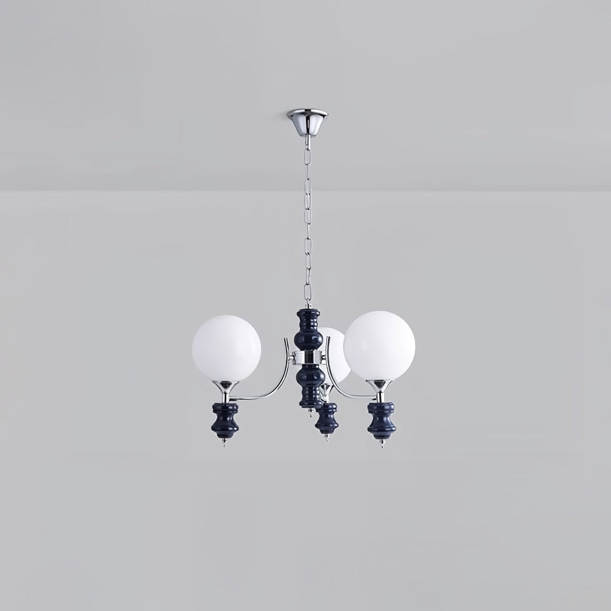 Miraena regal kuglelysekrone i matteret glas