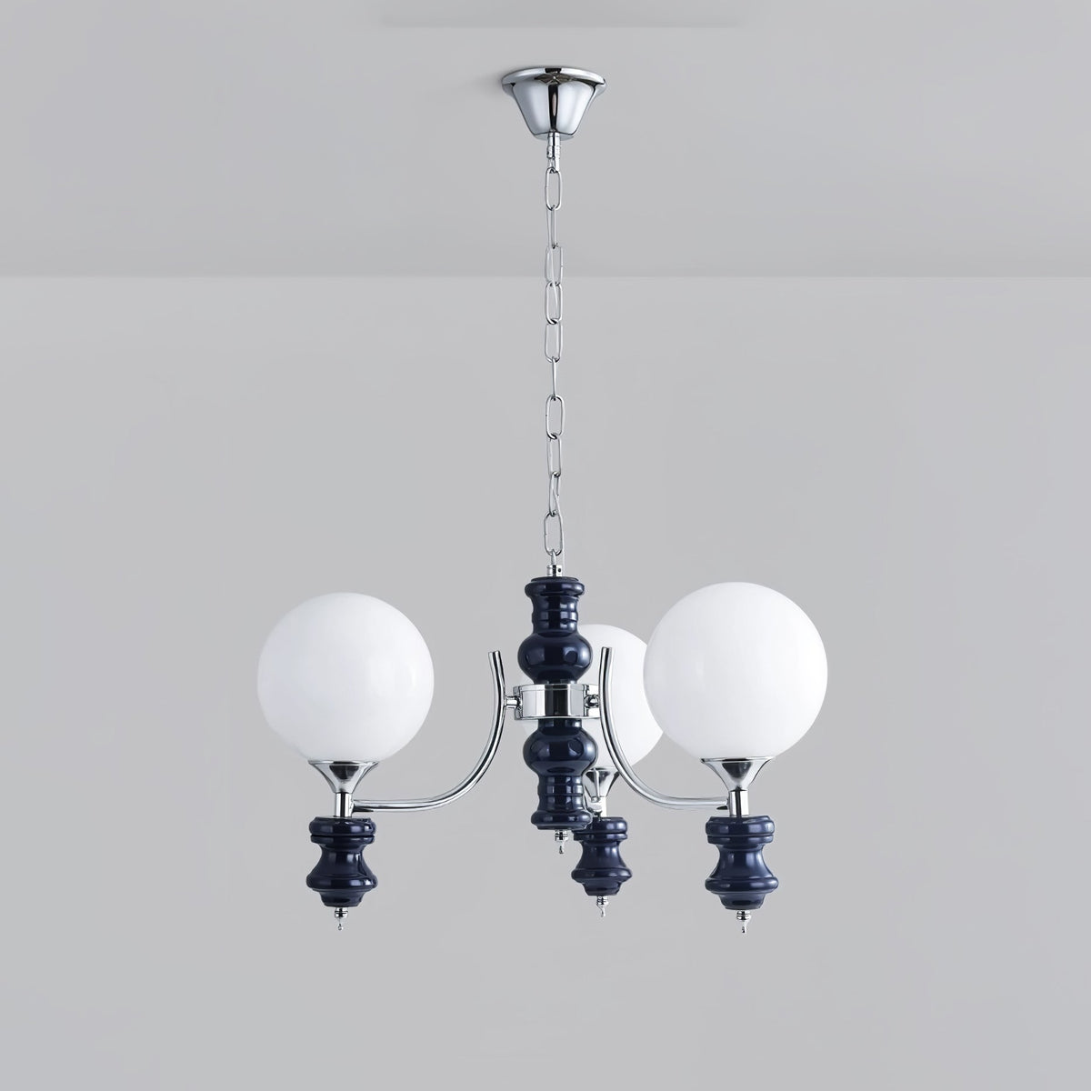 Miraena regal kuglelysekrone i matteret glas
