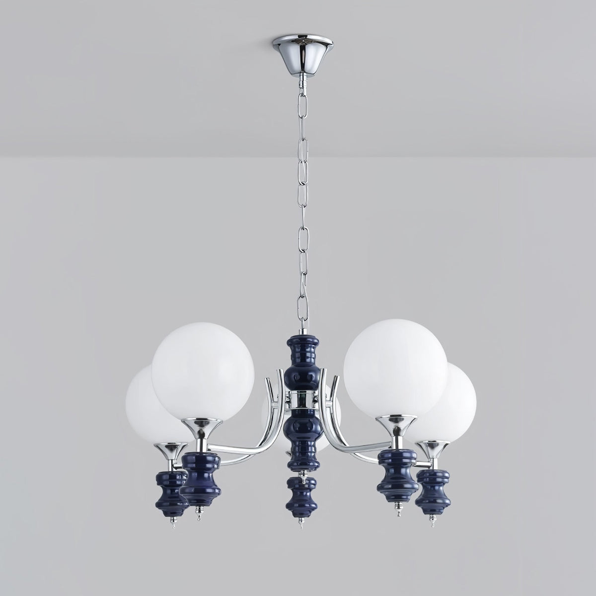 Miraena regal kuglelysekrone i matteret glas