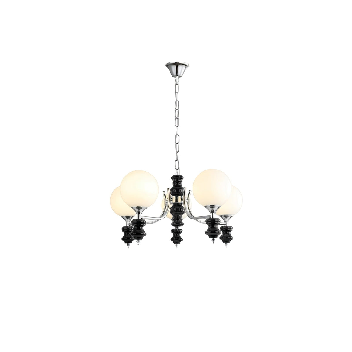 Miraena regal kuglelysekrone i matteret glas