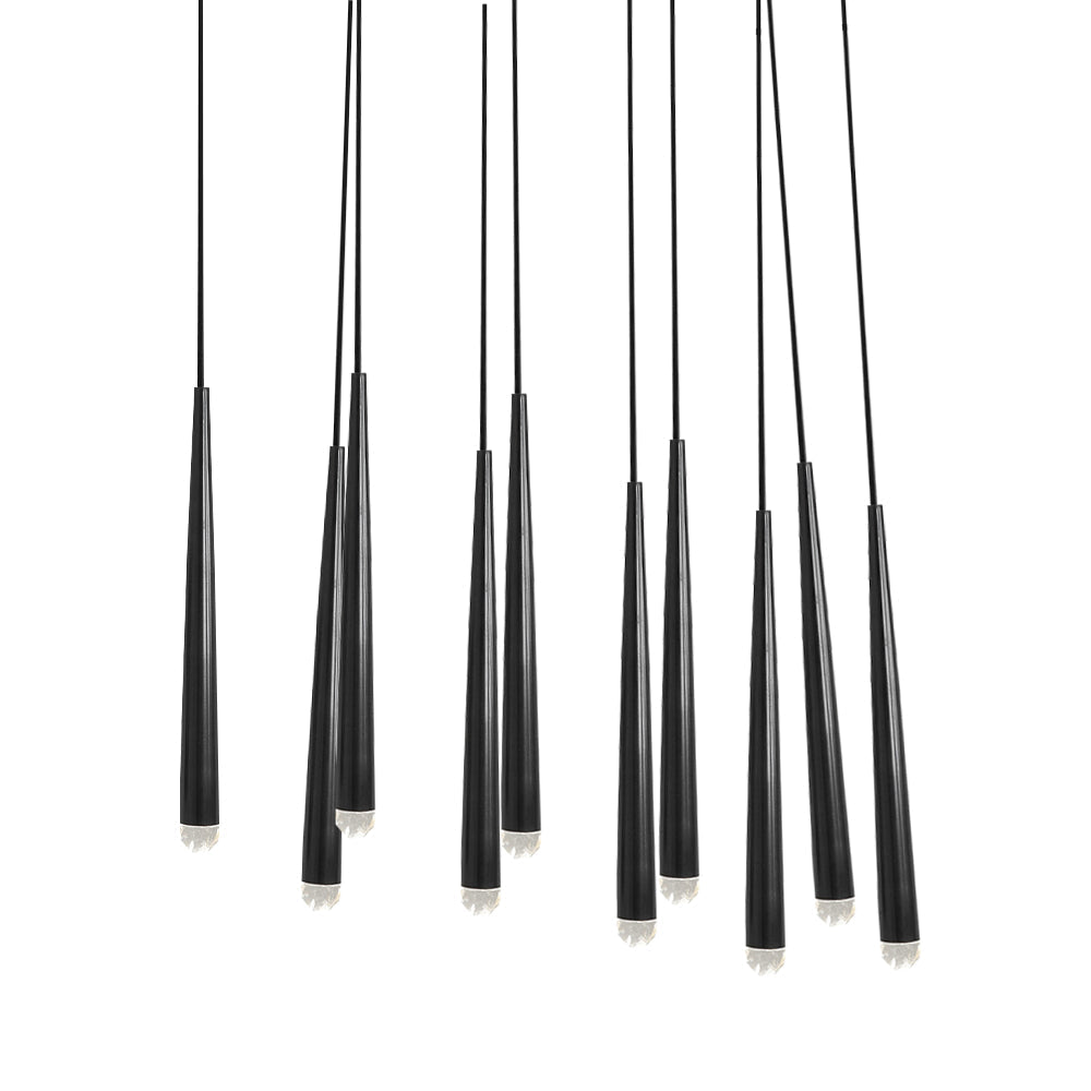 Lysekrone med poleret messing og krystalskærme, minimalistisk